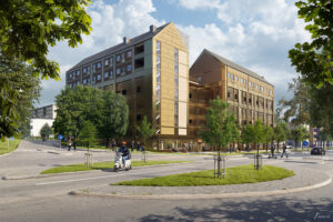 Betonmast Göteborg bygger bostäder på Litteraturgatan.